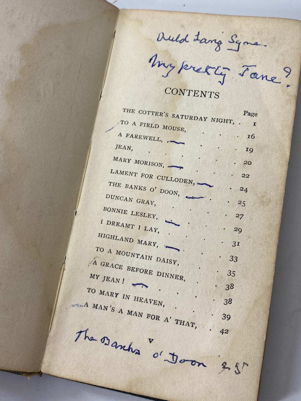 Robert Burns Selected Poems 1910 Vintage Hardcover Poetry Book Cloth Bound