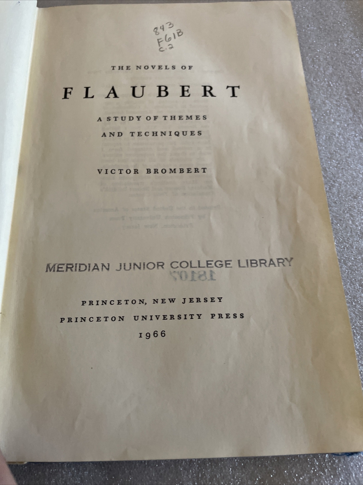 Novels of Flaubert: A Study of Themes and (Victor H. Brombert – 1966) 17892
