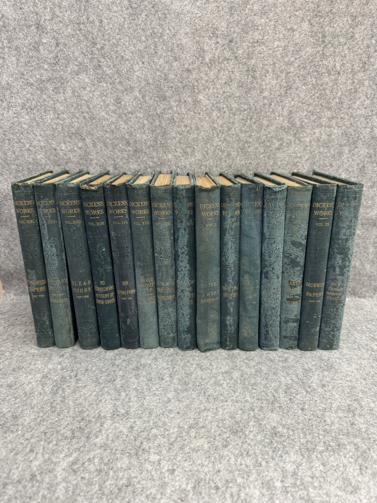 15 Vol Charles Dickens Works Peter Fenelon Collier Antique Hardcover Set