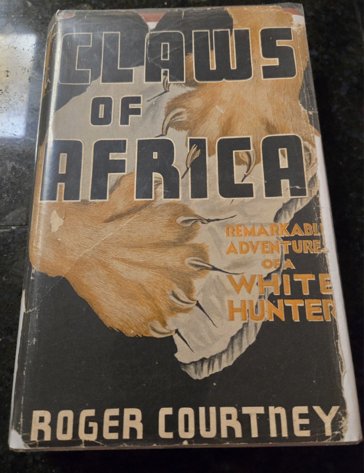 Claws of Africa, 1934, Rare, HC, DJ, 1st Ed reprint