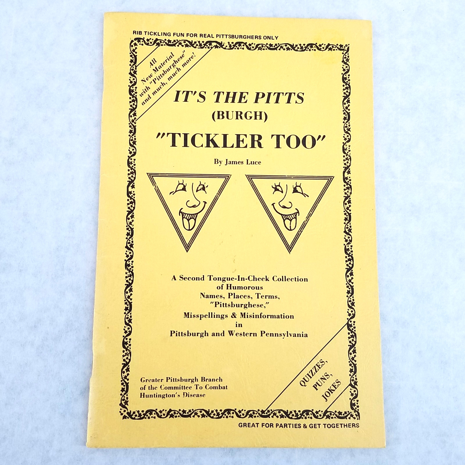 It’s the Pitts (Burgh) Tickler Too by James Luce 1983 Pittsburgh PA Humor