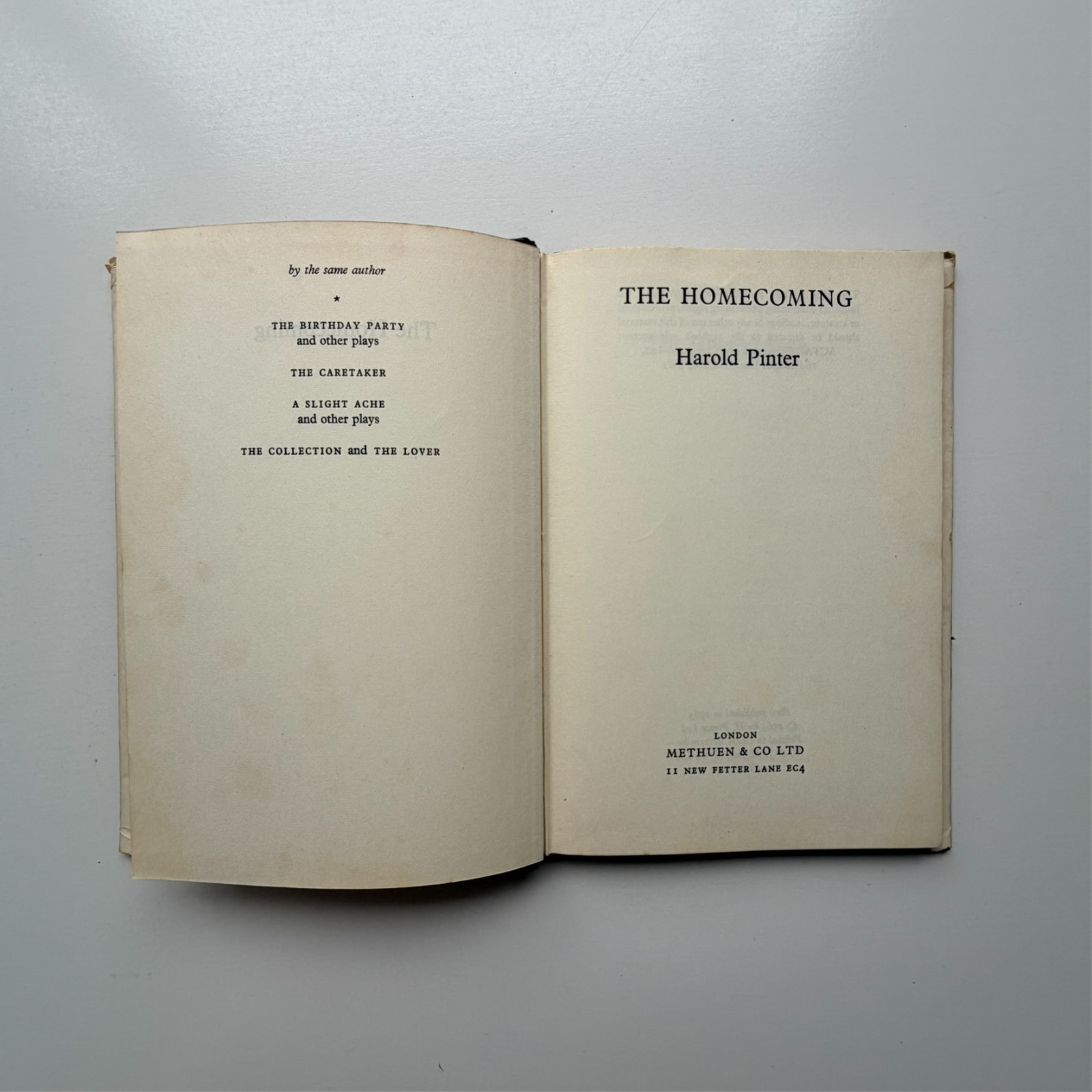 1965 Harold Pinter The Homecoming First Edition Methuen Hardcover DJ