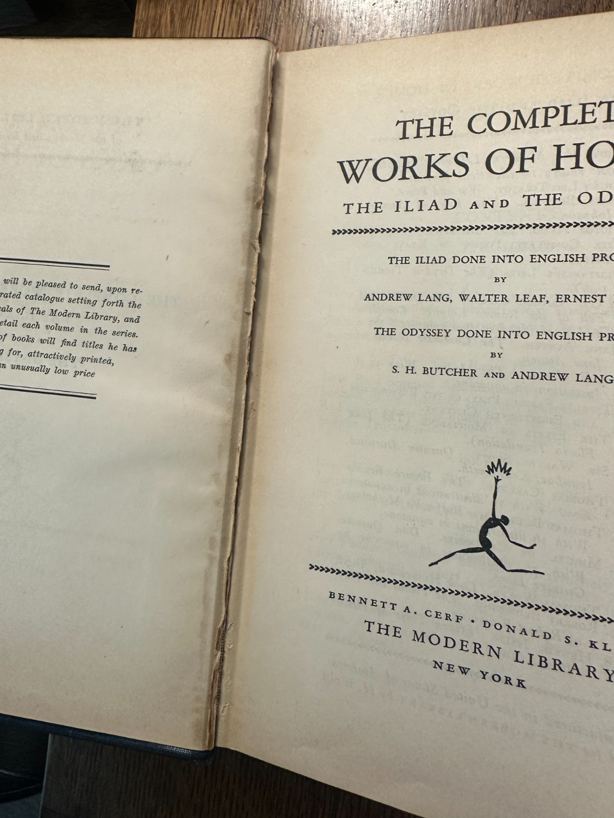 The Complete Works Of Homer – Modern Library – The Iliad & The Odyssey