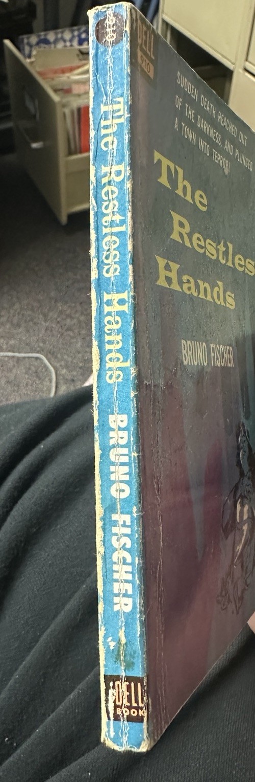Vtg Pulp Book The Restless Hands by Bruno Fischer thriller Dell Novel
