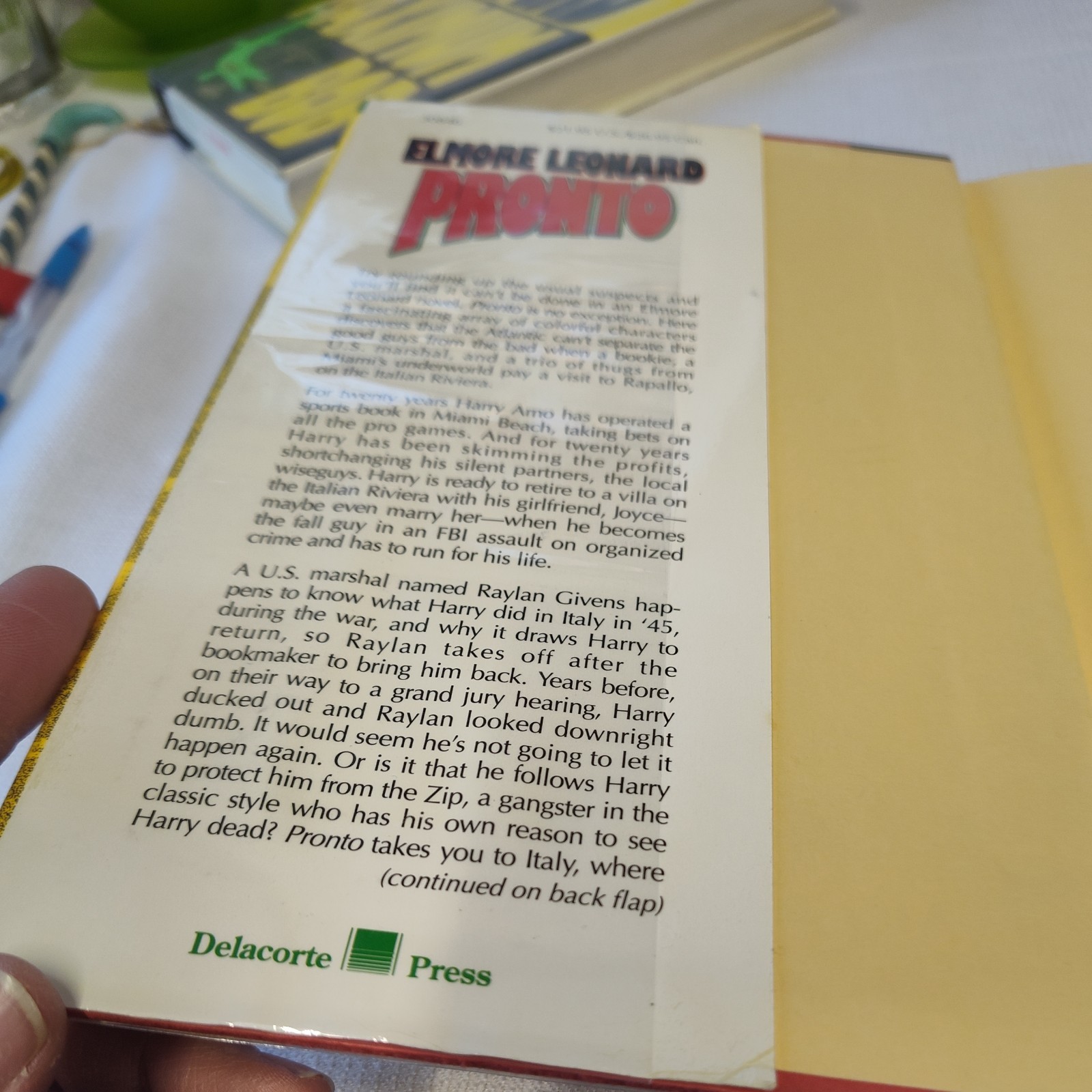 PRONTO Elmore Leonard 1st Edition First Printing MYSTERY Crime