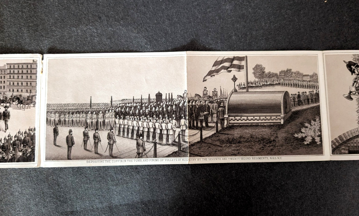 U.S. Grant Album Memorial 1886 Accordian Views Complete