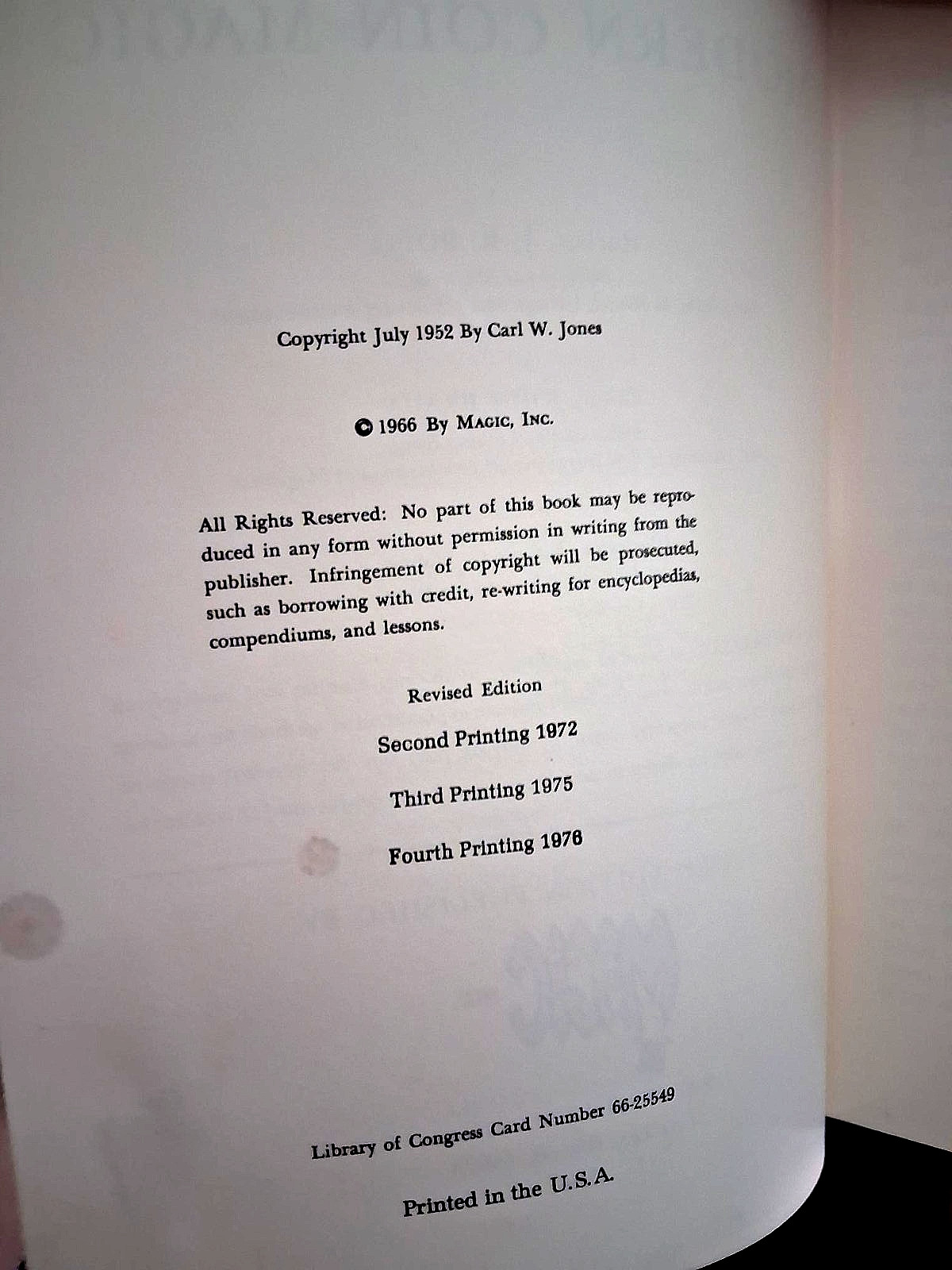 The New Modern Coin Magic by J.B. Bobo, 1966 – Vintage – Hardcover