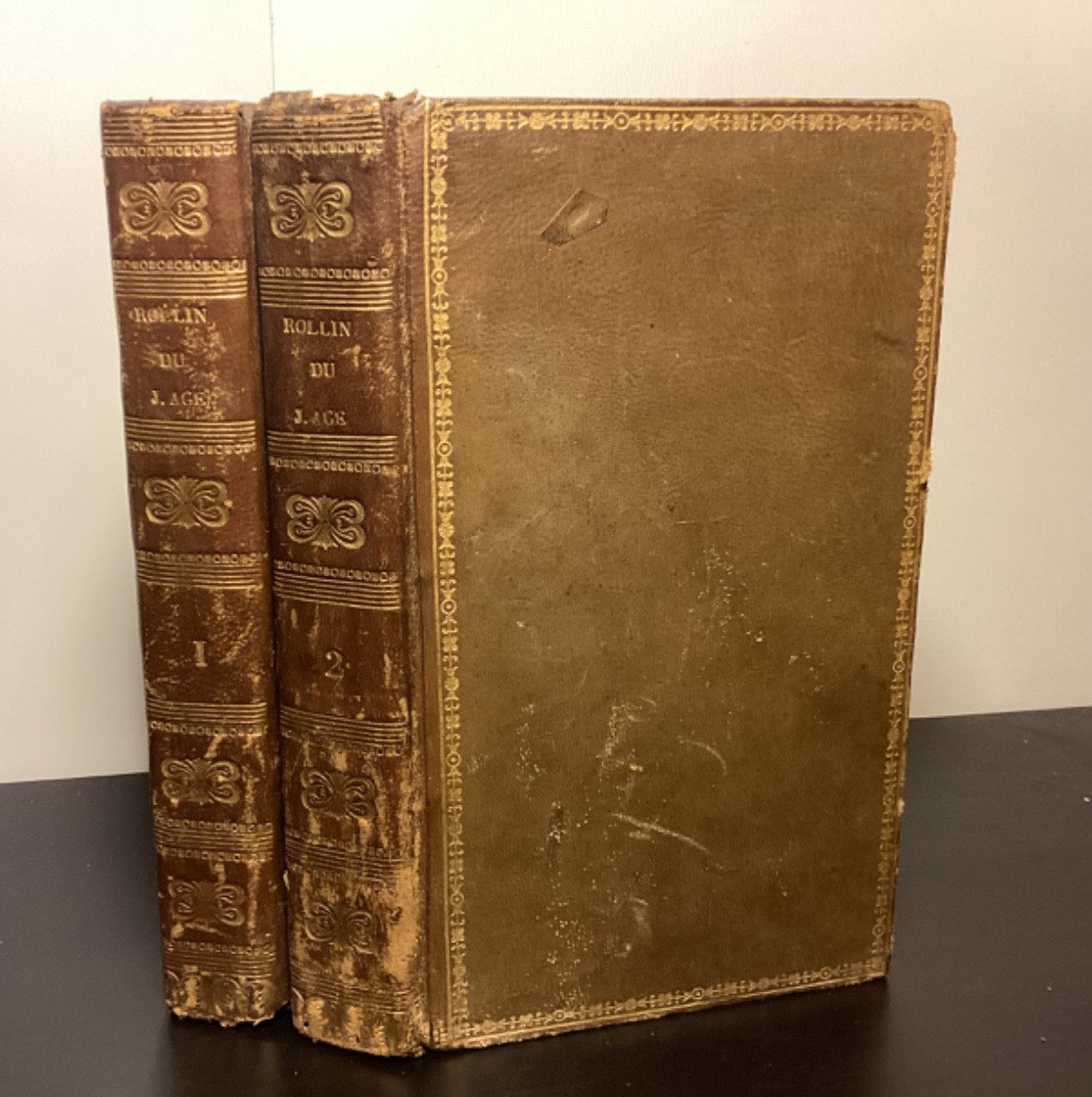 1824 2 Vols. Le Rollin Du Jeune Age – Caron – Rare Volumes On Rollin’s History