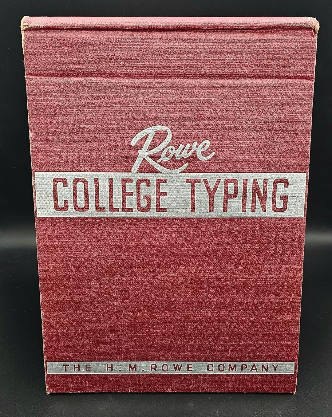 Vintage 1953 Rowe College Typing Textbook Hardcover Book First Edition