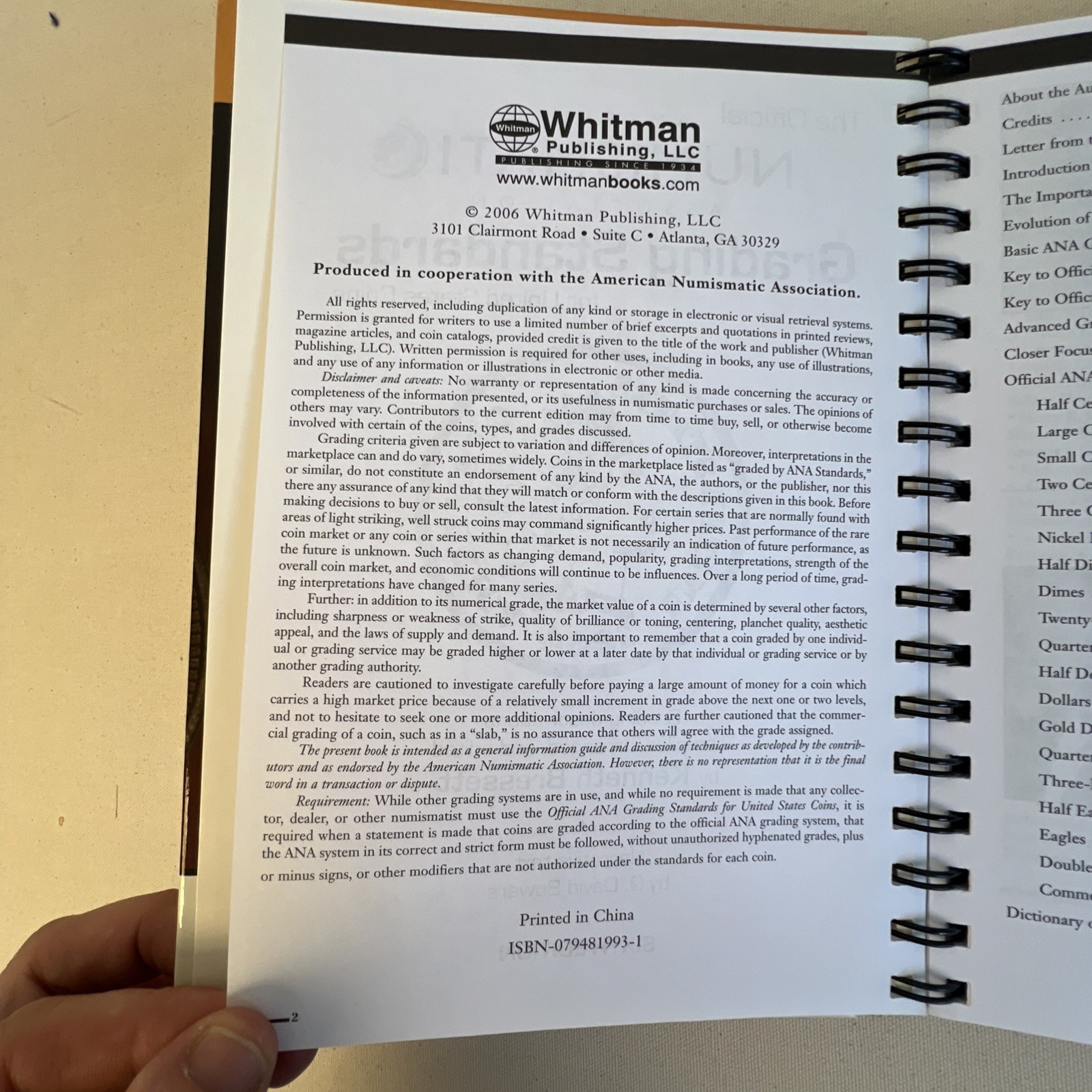Official American Numismatic Association Grading Standards for United States…