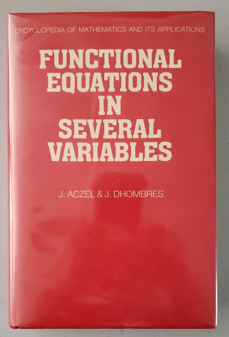 Functional Equations in Several Variables – J. Aczel (1989 Red Cloth HB DJ) NM