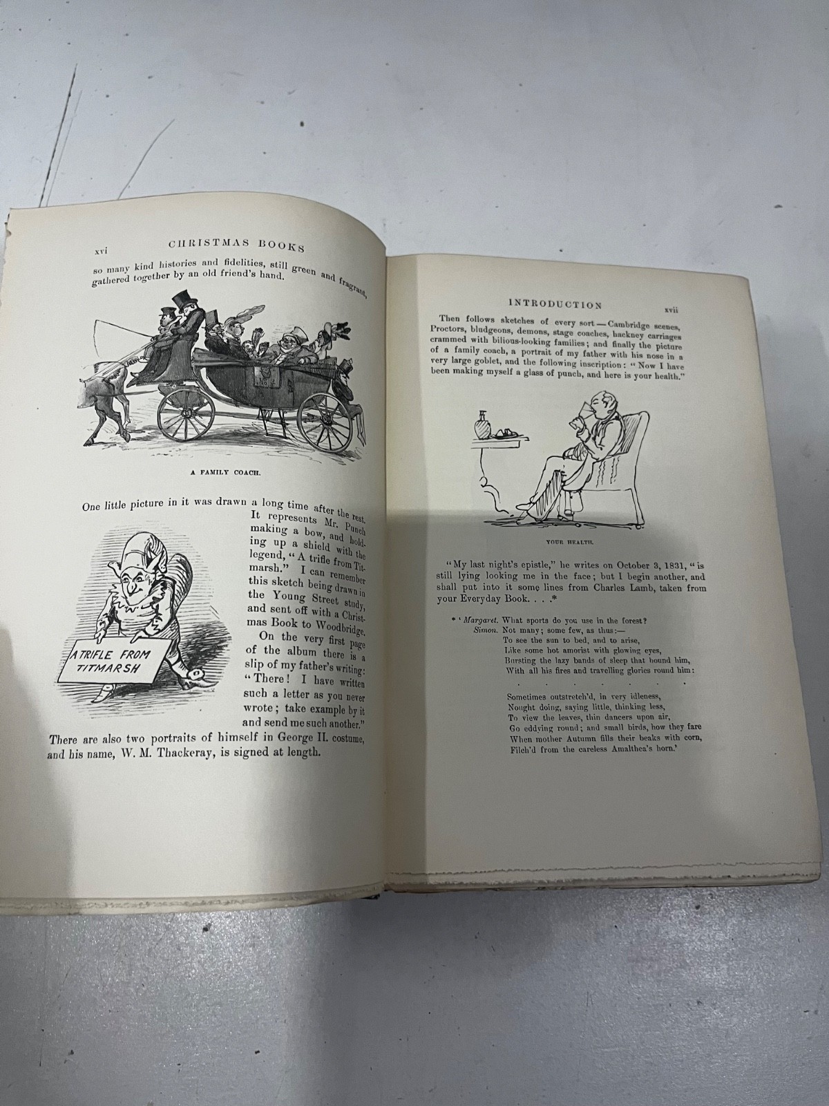 William Makepeace Thackeray 8 HRDCVR Book Lot HARPER BROS 1898 CHRISTMAS BOOKS