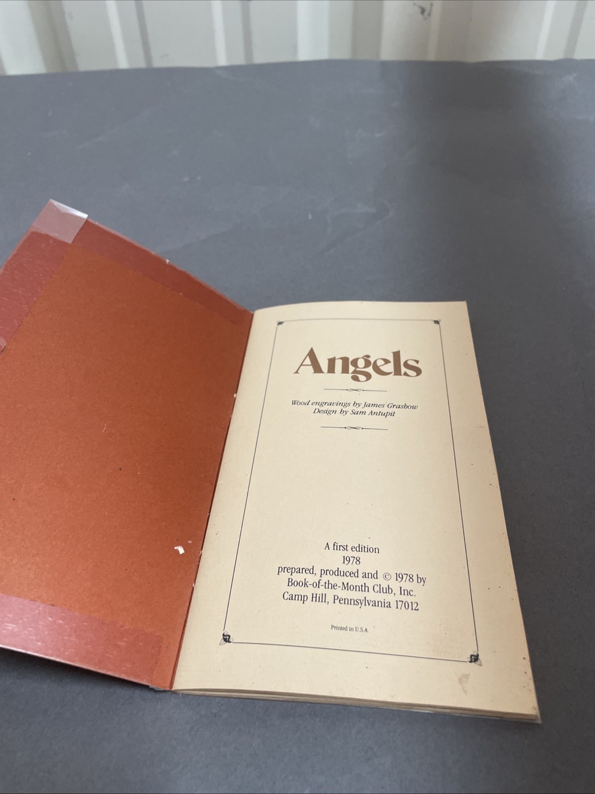 Angels vintage 1978 pamphlet Book of the Month Club printed in USA