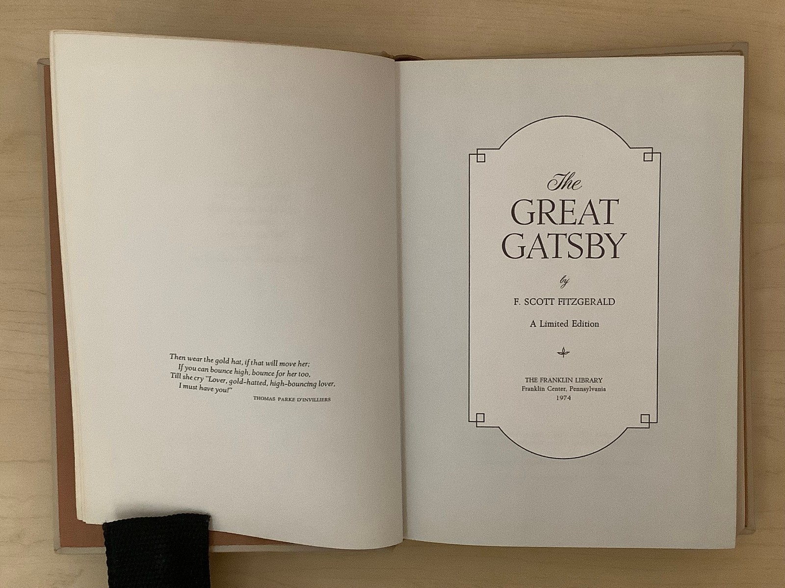 The Great Gatsby by F. Scott Fitzgerald – leather – Franklin Library – 1974