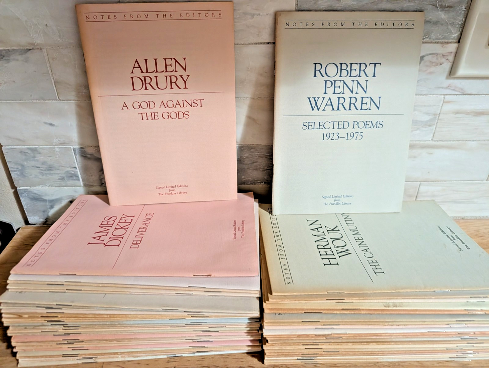 Lot of 55 Franklin Library NOTES FROM THE EDITORS Signed Limited Editions Series