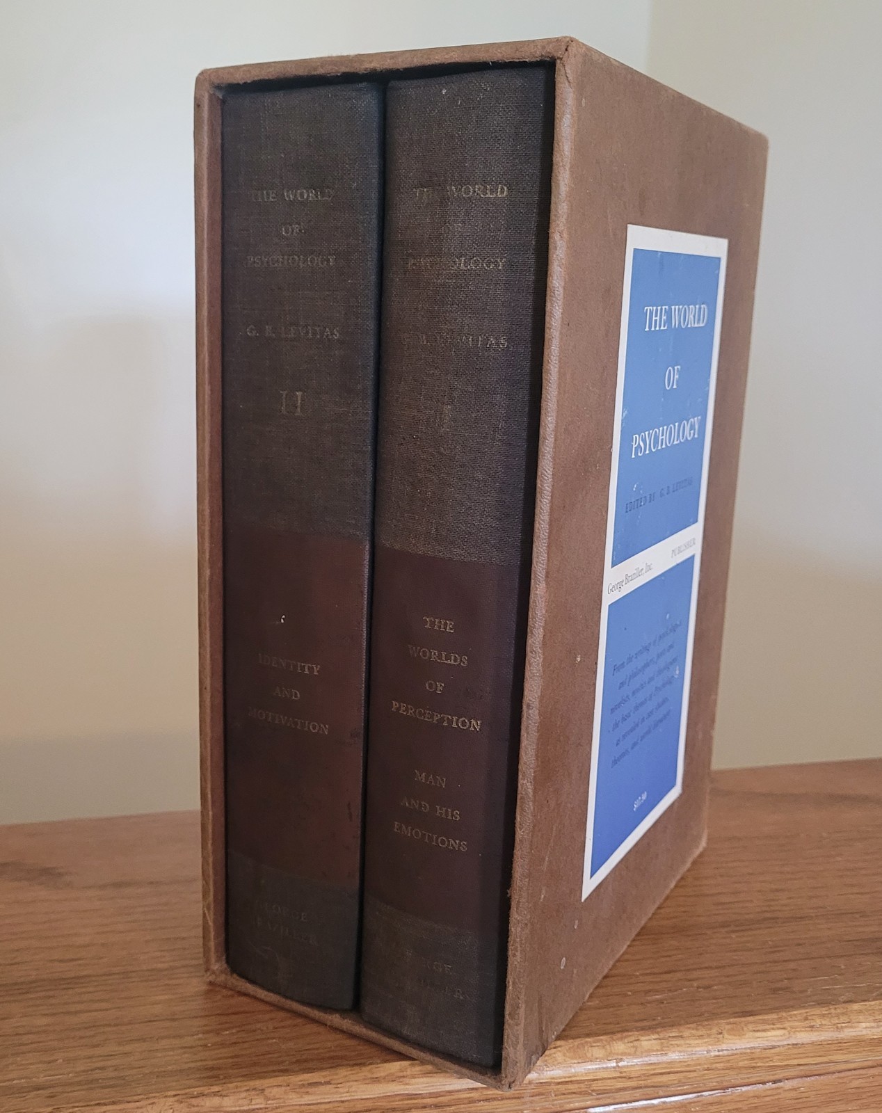 The World Of Psychology 1st Printing G.B. Levitas 1963 Hardcover Boxed Set