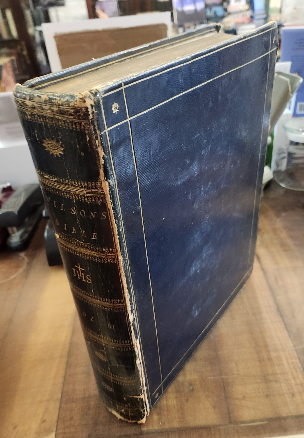 1785 HOLY BIBLE with APOCRYPHA 3 volume set-Thomas Wilson Notes Full LEATHER