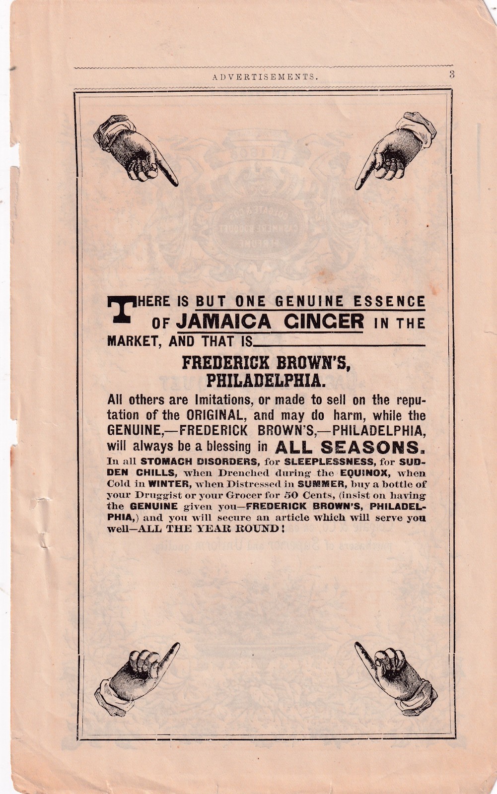 Vintage Advertisements 1885 Magazine 3 Pages Front & Back Pears Soap & Others