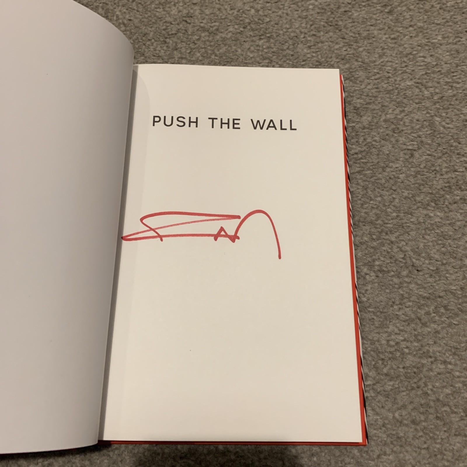 Comic Artist Frank Miller – Push The Wall Signed HB 1st Edition Book