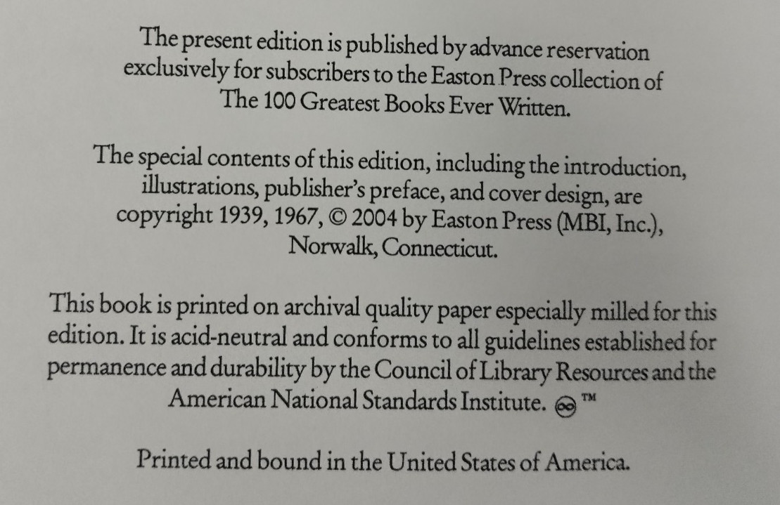 Easton Press: Beowulf Collector’s Edition – 100 Greatest Books ever written