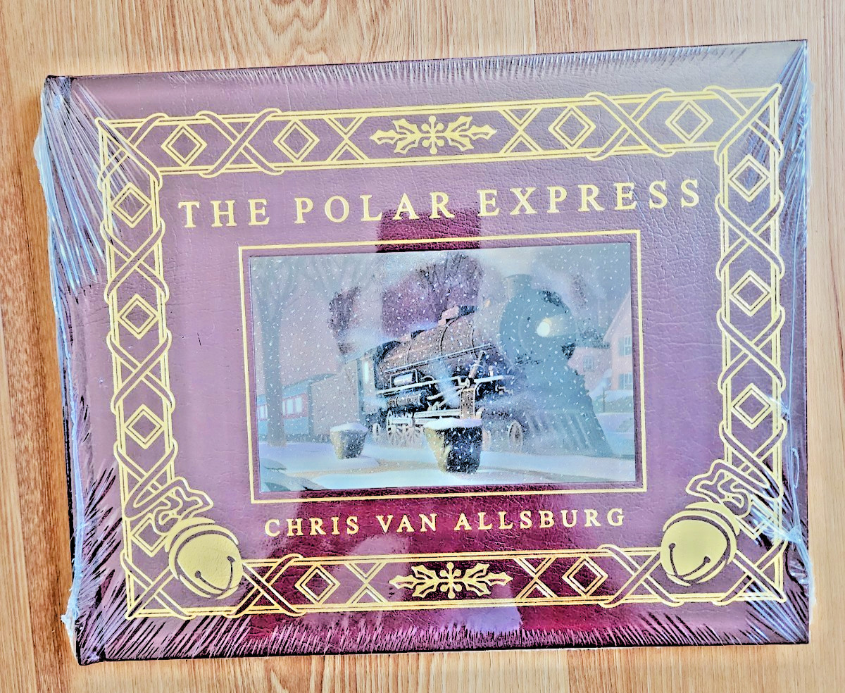 The Polar Express Chris Van Allsburg, limited edition. Red leather, gold inlay