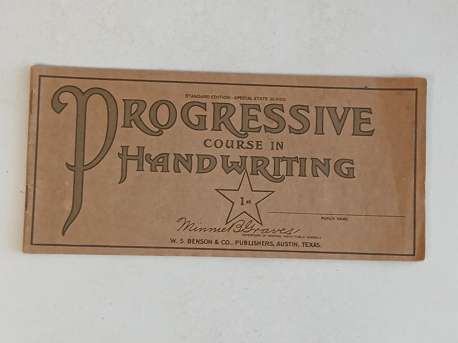 Vtg Student Text PROGRESSIVE COURSE IN HANDWRITING 1st Book (1930) Minnie Graves