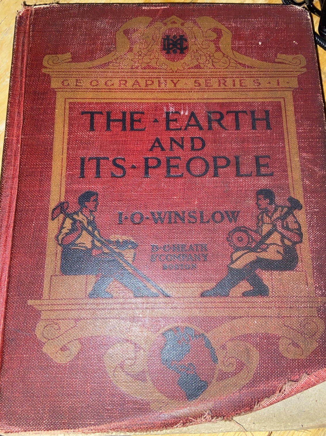 The Earth And it’s People By IO Winslow 1910 Full Color Map Geography
