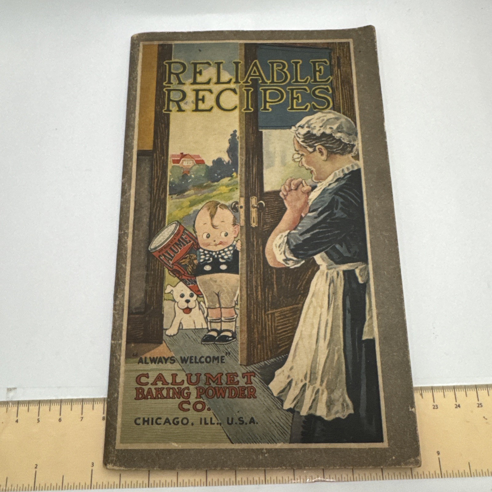 1920s CALUMET BAKING POWDER Reliable Recipes Booklet Color Illustration Cookbook