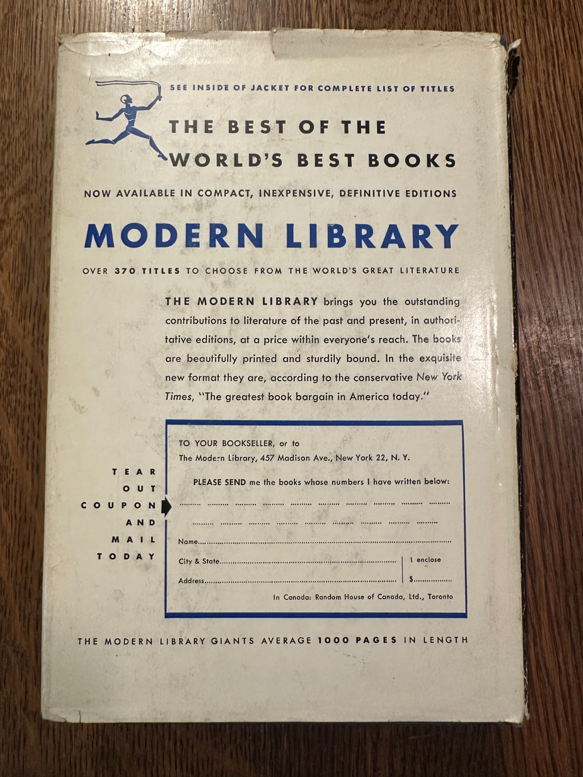 The Brothers Karamazov (Modern Library No. G36) by Fyodor Dostoyevsky HC/DJ