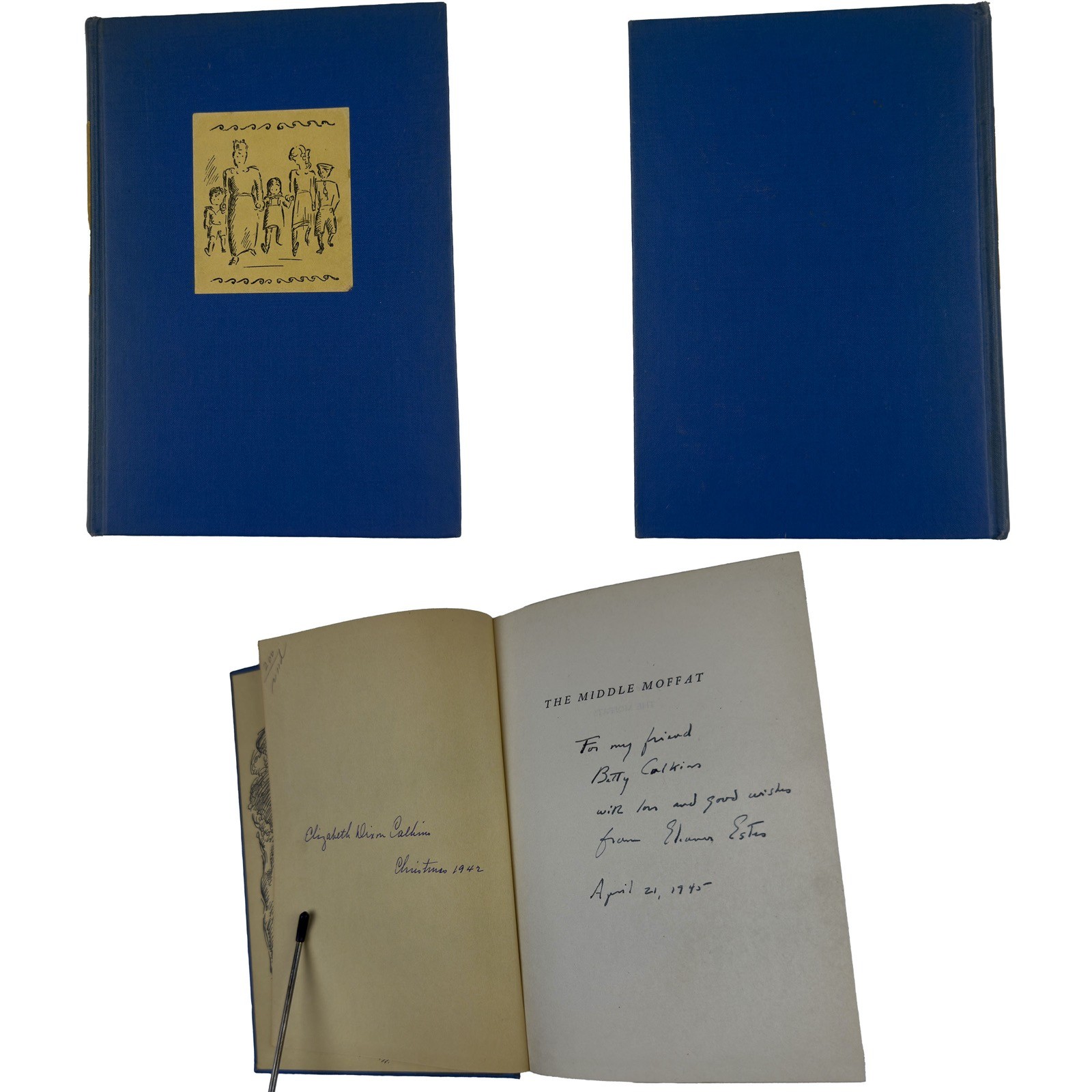 1942 Eleanor Estes The Middle Moffat — Author Signed HC