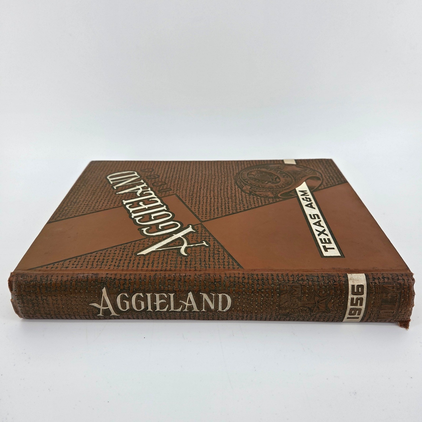 Aggieland Aggies 1956 Vintage Texas A&M University College Yearbook Table Decor