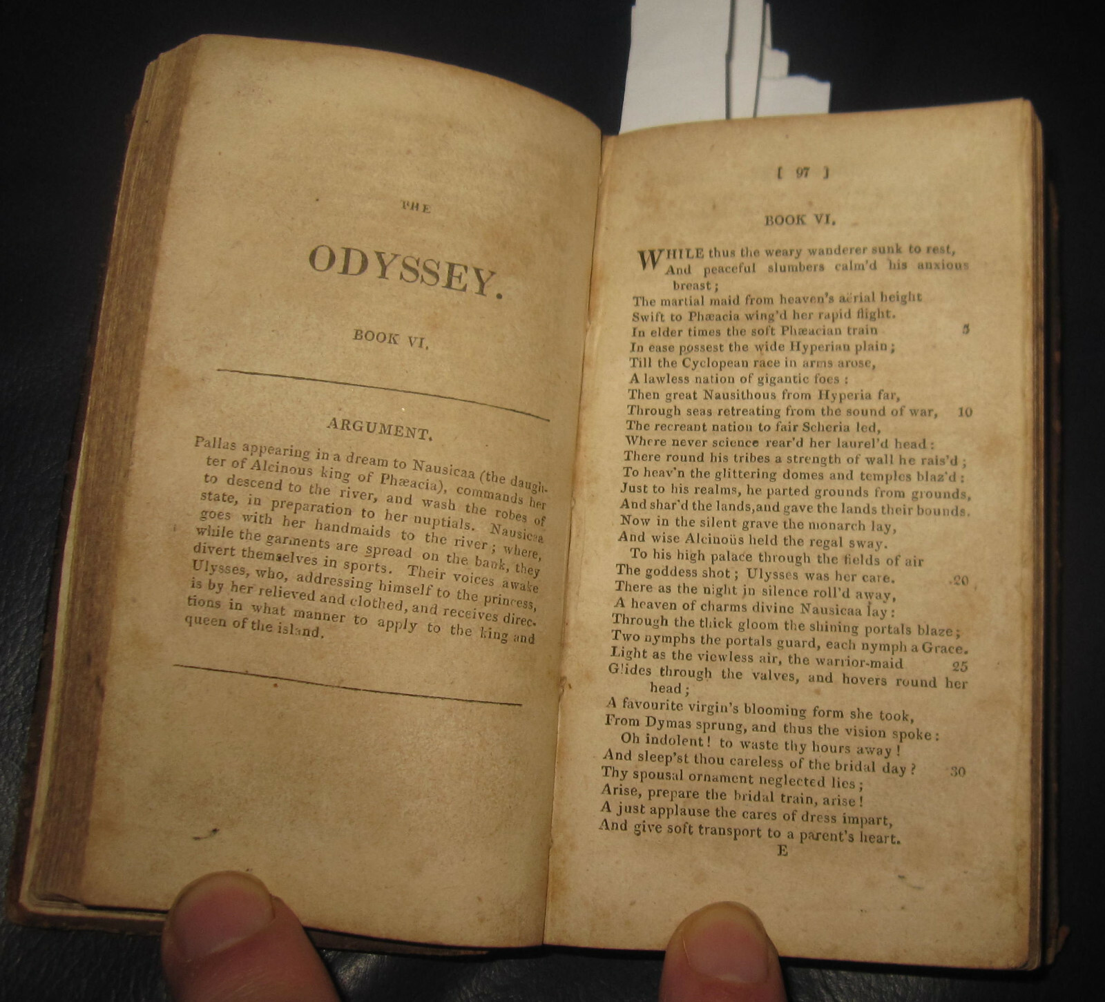 1811 HOMER, POPE, The Odyssey of Homer, Battle of the Frogs and Mice. ODISSEA