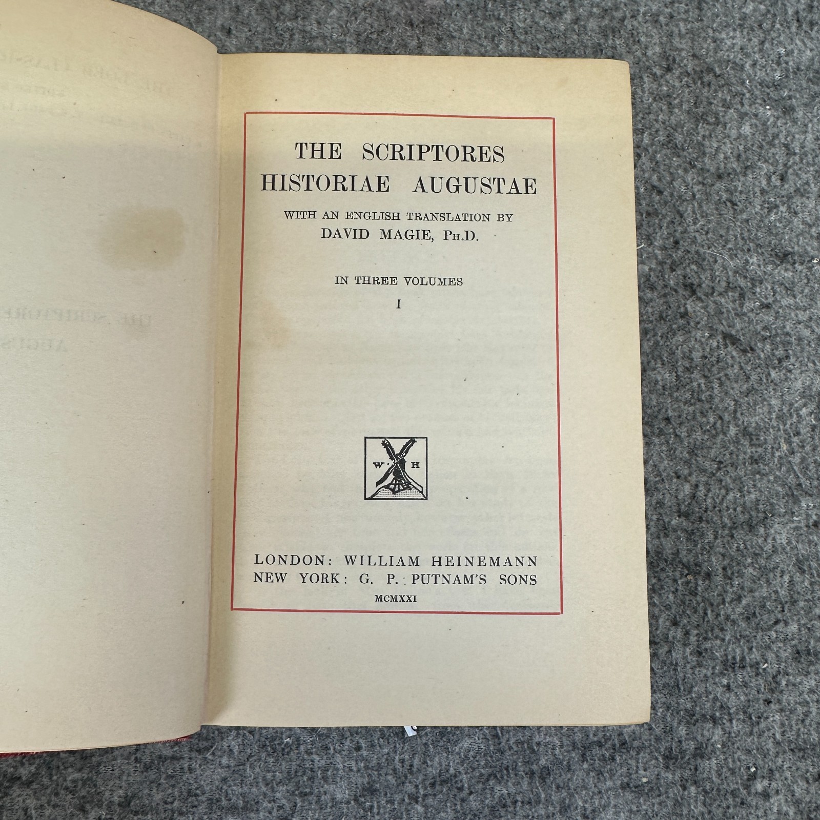 The Scriptores Historiae Augustae In Three Volumes David Magie HC 1921/24/32