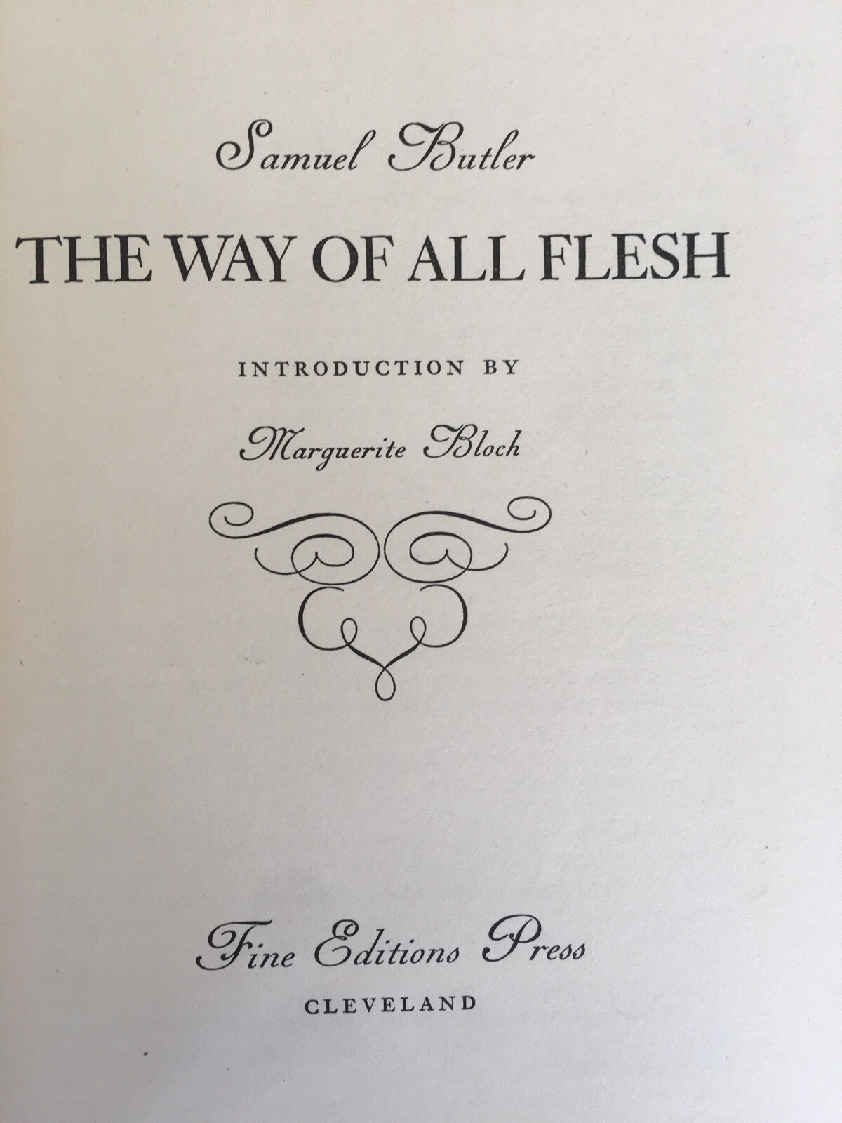 1952 Samuel Butler “The Way of All Flesh” Marguerite Bloch Introduction ~