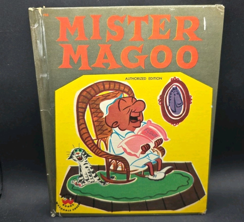 VINTAGE 1958 MISTER MAGOO Babysits USA WONDER BOOK Childrens story 708