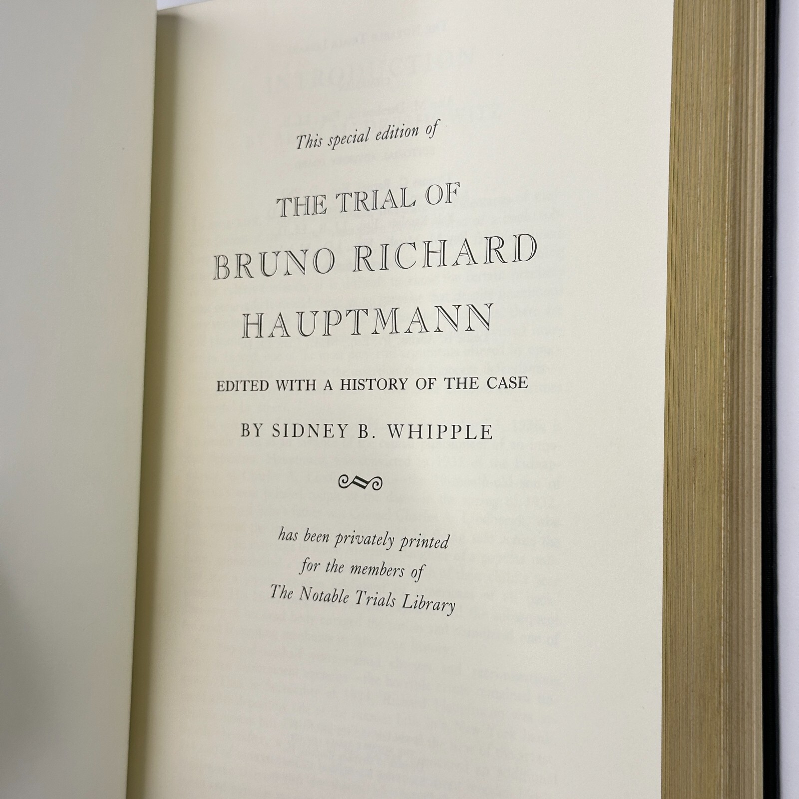 Notable Trials “The Lindbergh Kidnapping Case” (1989, Quarter Bound Leather)