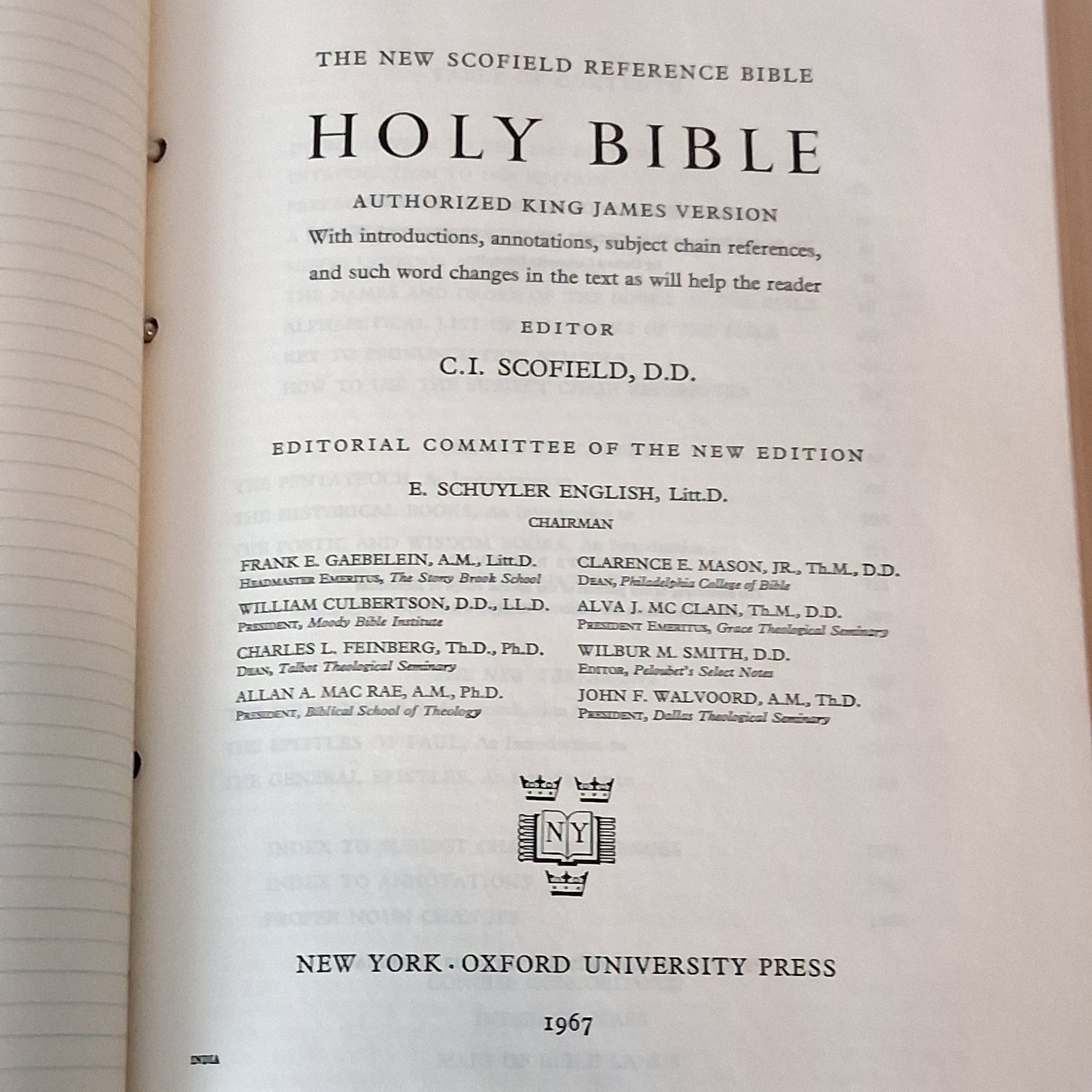 1967 New Scofield Reference Bible Blue 09381x Box Leather Gold Edge Loose Leaf