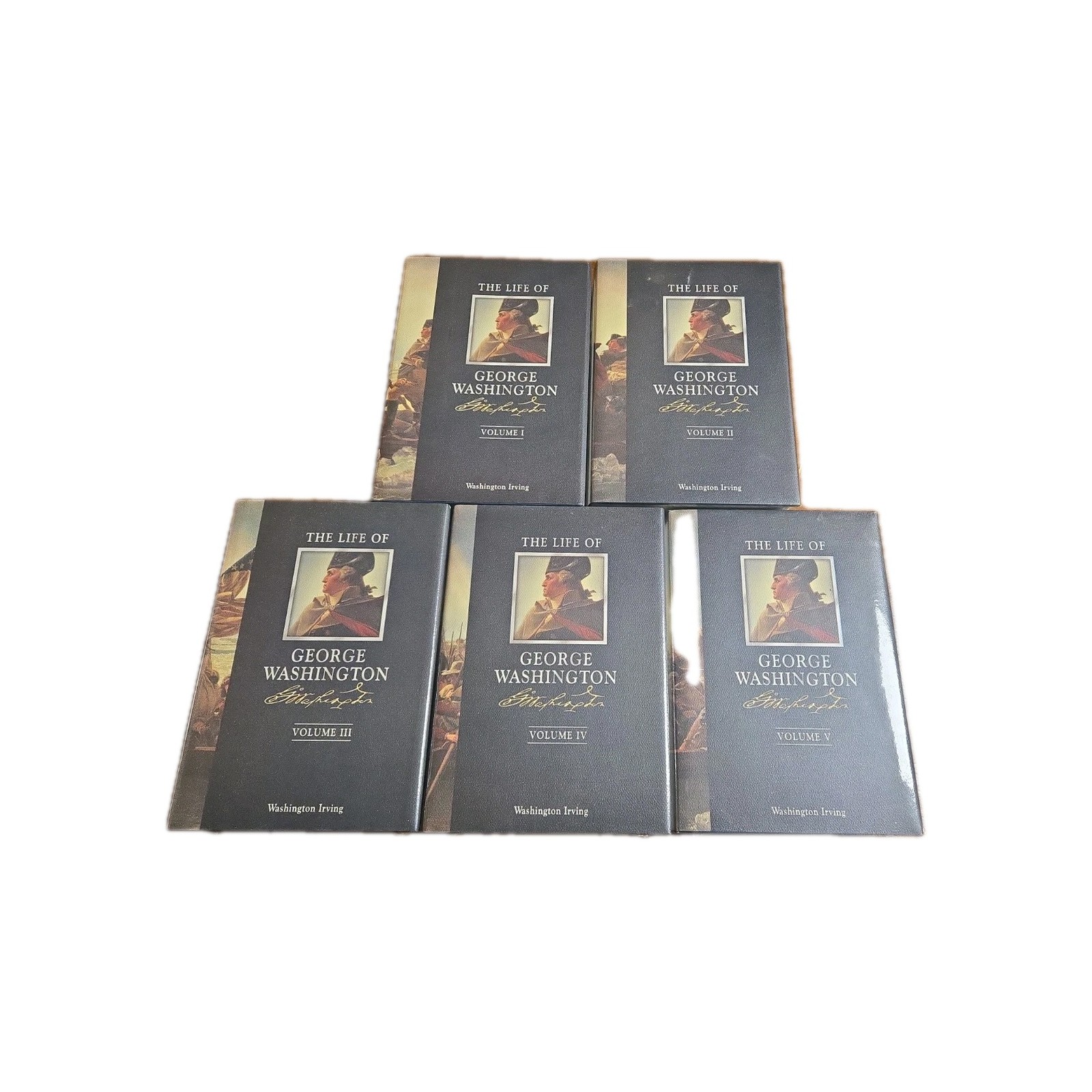 Easton Press – The Life of George Washington by Washington Irving, 5 Vol. LMTD