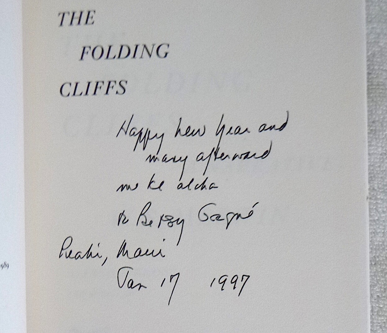 7 1ST EDITIONS BY W.S. MERWIN SIGNED FOLDING CLIFFS UNFRAMED ORIGINALS MIGRATION
