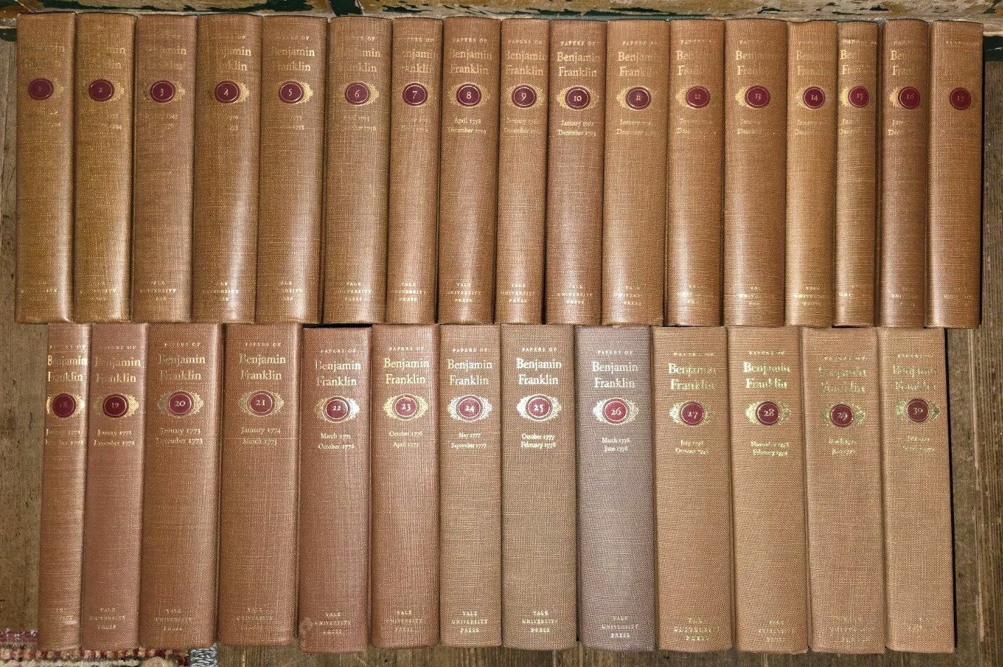The Papers of Benjamin Franklin Yale University Press 1 – 30 Hardcover Set 1960
