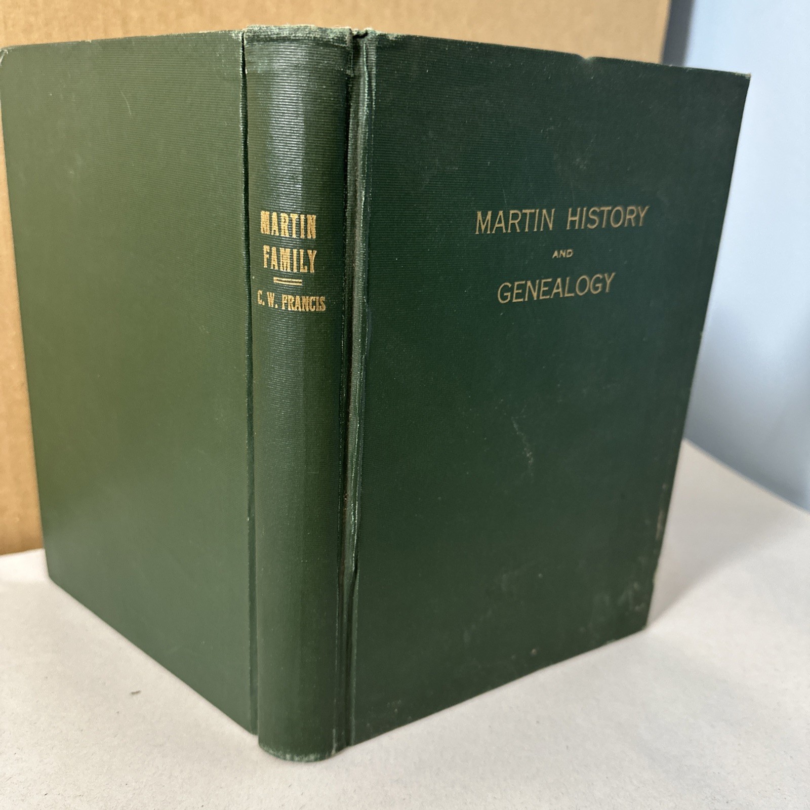 Genealogy of the Martin Family by Francis 1918 First Edition Rare SIGNED Book