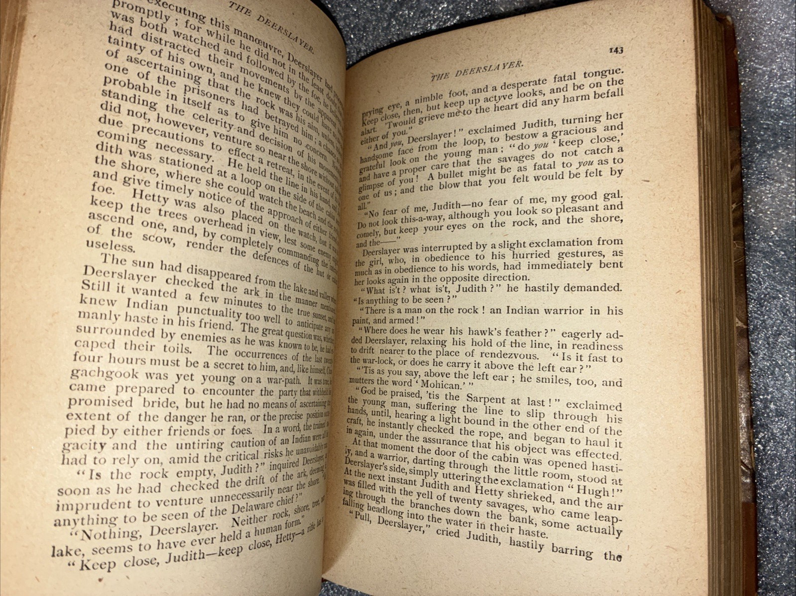 Deerslayer James F. Cooper Fine Binding Leather Marbled Leatherstocking book