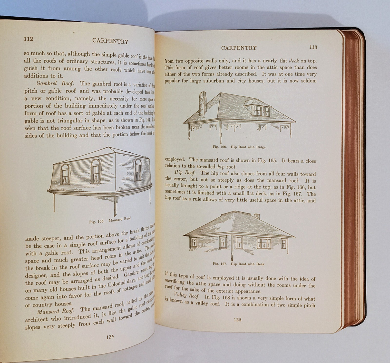 1924 CARPENTRY AND CONTRACTING, 1500+ Illust, Leather, Complete 5-Volume Set, NF