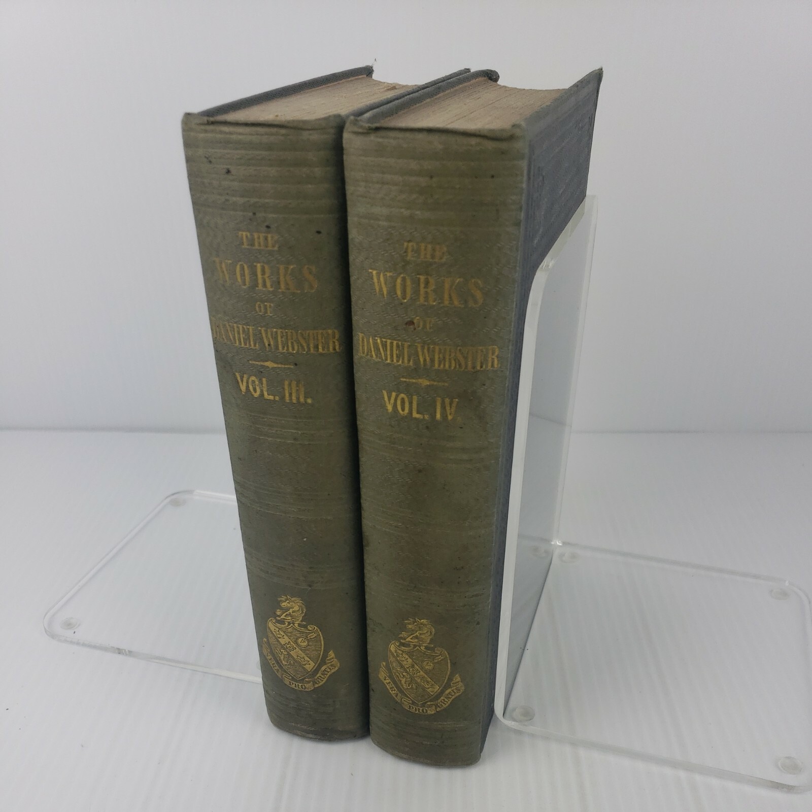 The Works of Daniel Webster Volumes 3 and 4 1853 6th Edition VINTAGE