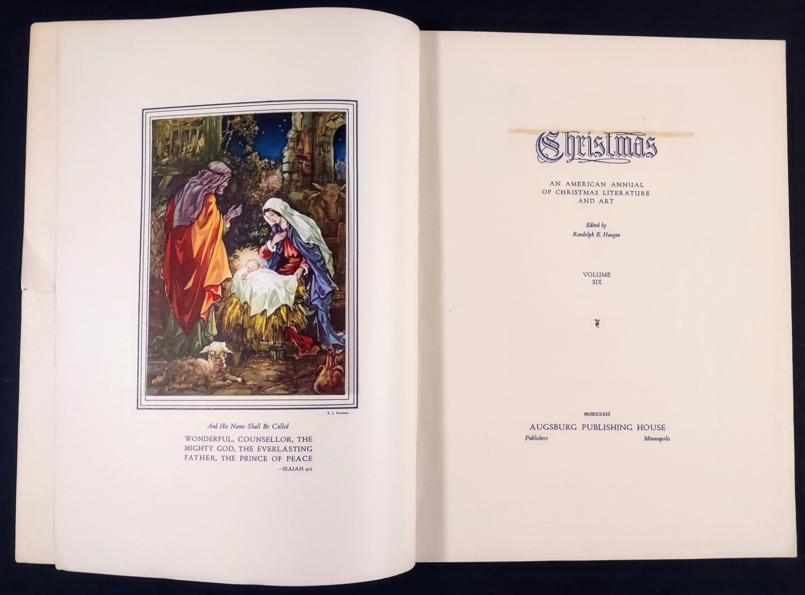 Augsburg Christmas Books – Lot of 3 – 1935, 1936 and 1952 – Stories and Songs