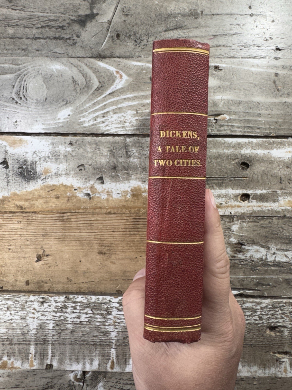 1859 Antique Charles Dickens Novel “A Tale of Two Cities” 2-vol’s-in-1