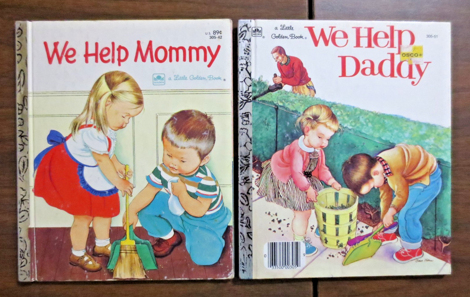 WE HELP MOMMY + WE HELP DADDY Vintage Hardcover Eloise Wilkin LOT of 2 Kids Bks