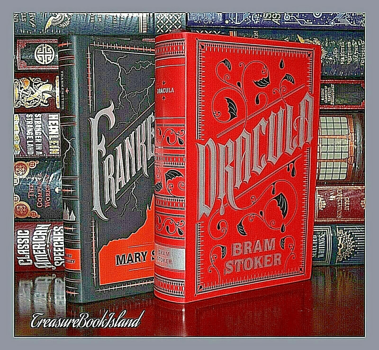 New Dracula Frankenstein by Stoker & Shelley Soft Leather Collectible Set