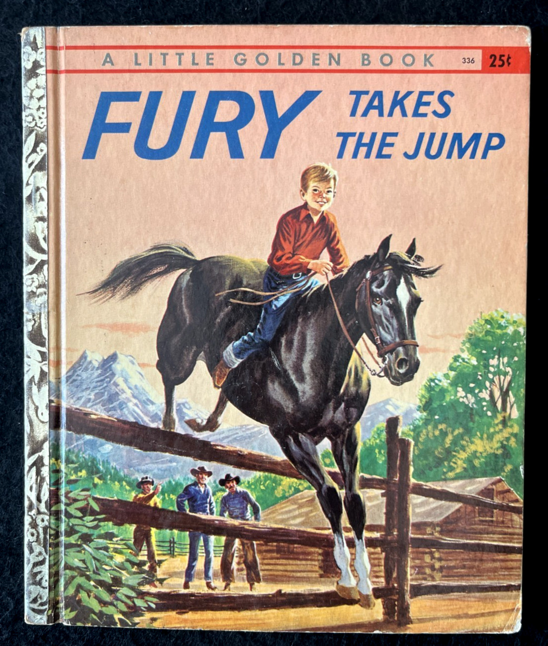FURY TAKES THE JUMP ~ 1958 children’s 1st “A” ed. Little Golden Book #336, horse