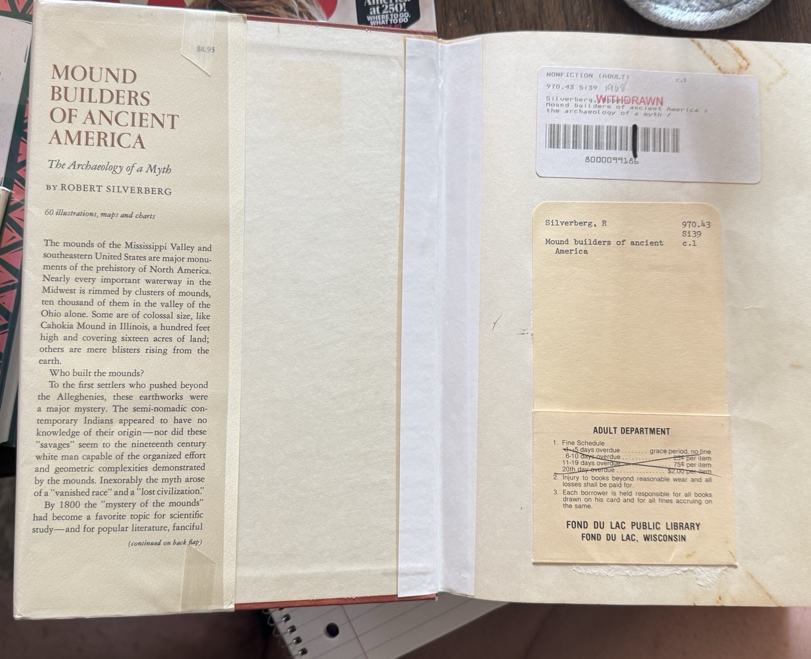 1968 MOUND BUILDERS OF ANCIENT AMERICA Archaeology of a Myth Silverberg